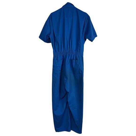 Vintage ToppMaster 60's  Blue Mechanic Coveralls With Clark Patch Medium - Picture 2 of 8